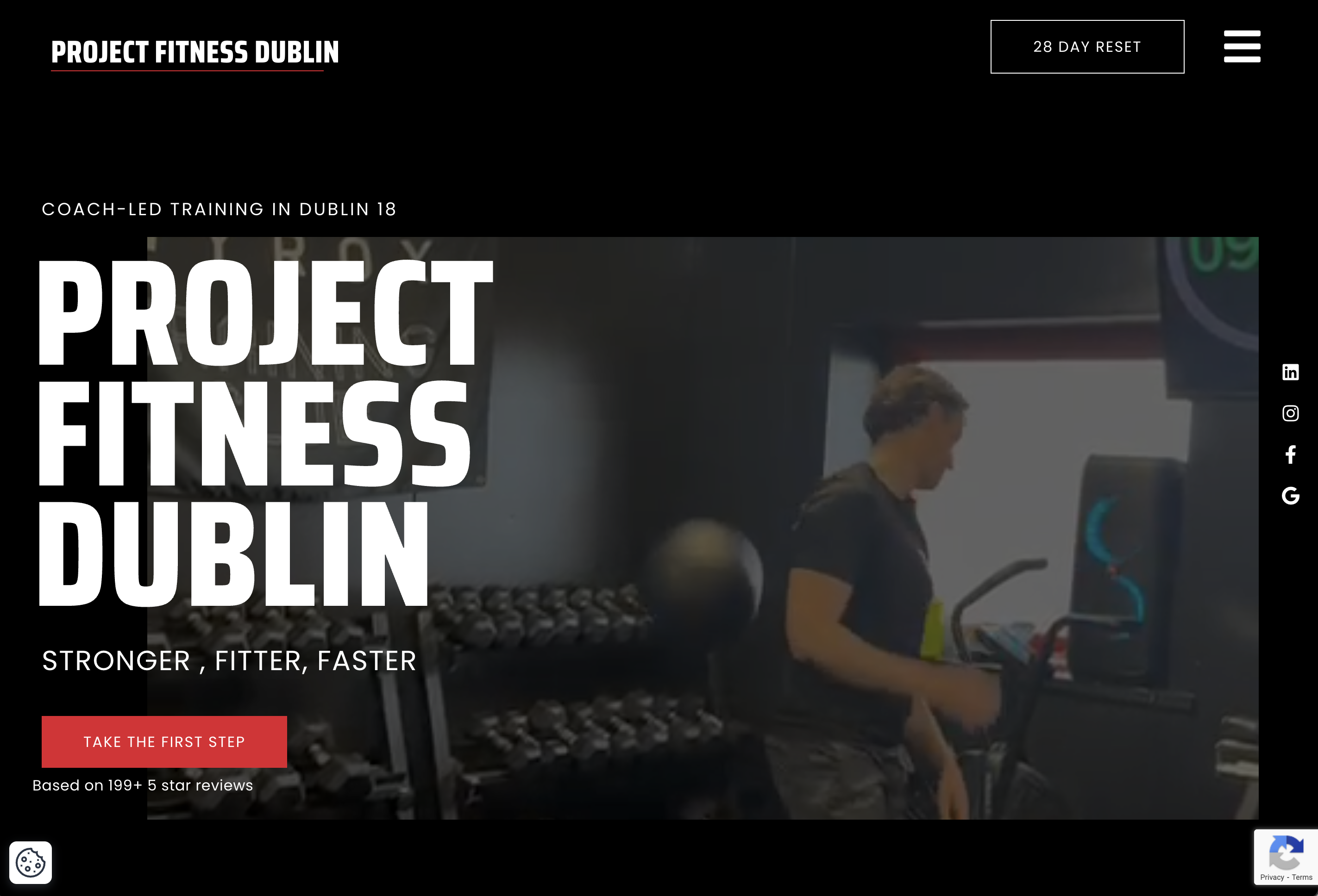 Project Fitness Dublin website